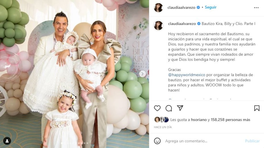 Ex esposa de Billy Rovzar se convirtió en madrina de los hijos de Claudia Álvarez