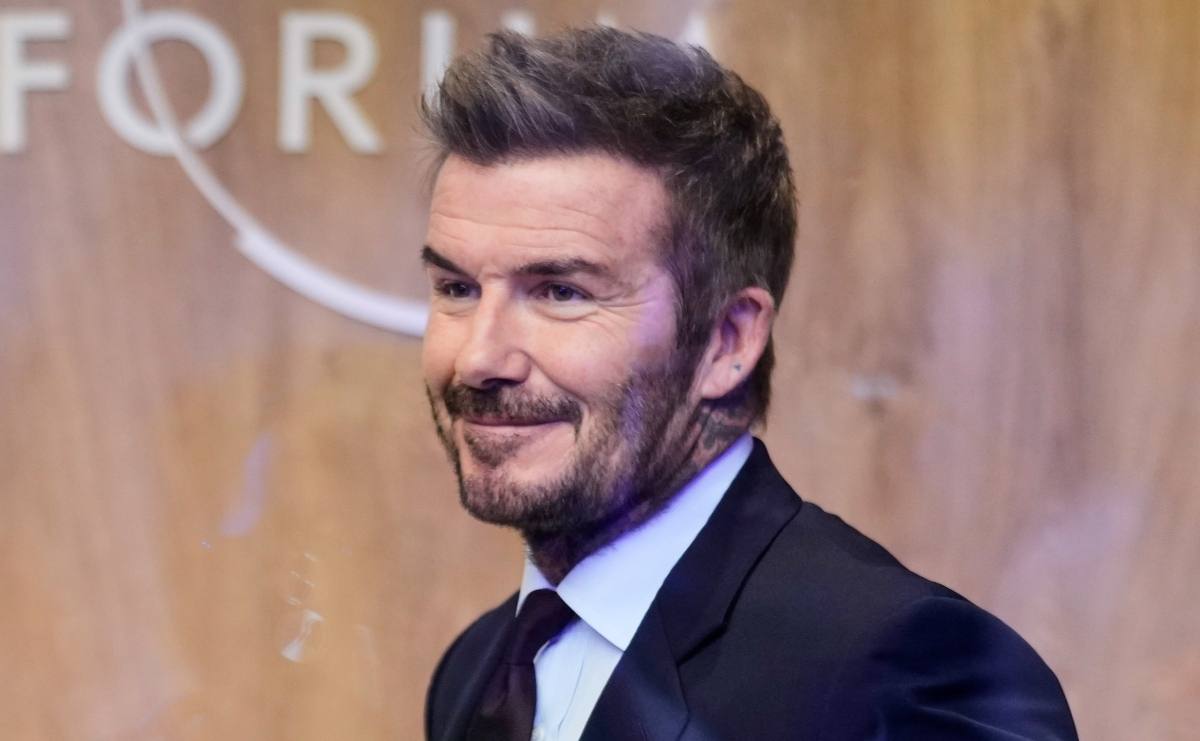 David Beckham durante su participación en el Foro Económico Mundial de Davos / Foto: AP