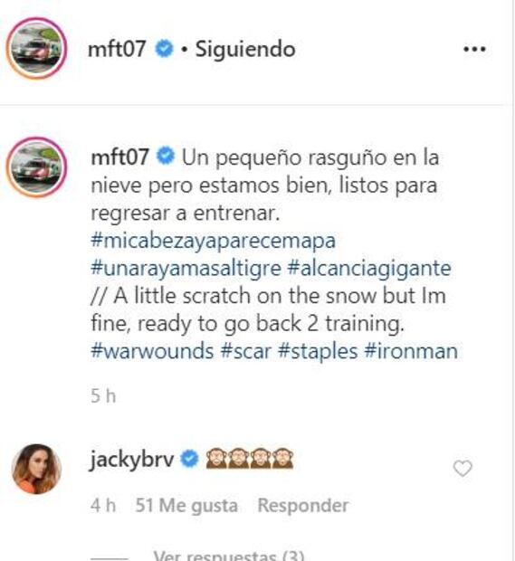 Video: Martín Fuentes, esposo de Jacky Bracamontes, sufre accidente en la nieve