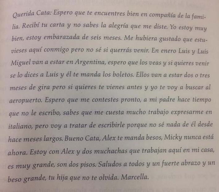 La última carta que escribió Marcela Basteri, mamá de Luis Miguel, antes de desaparecer 