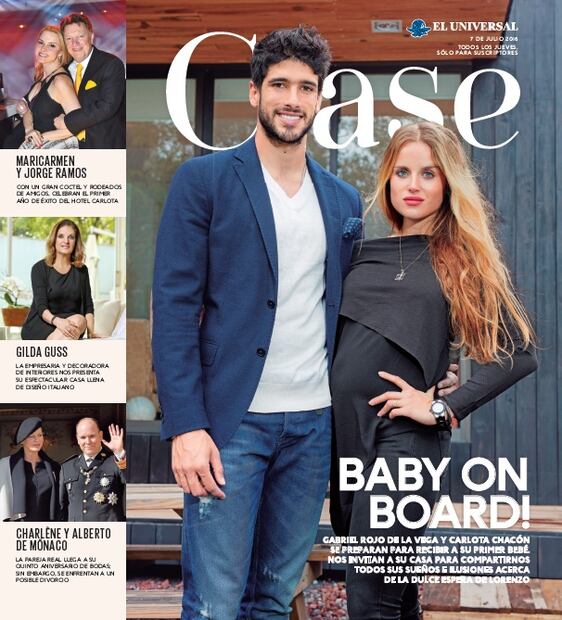 Gabriel Rojo de la Vega y su esposa Carlota Chacón en la dulce espera de su primogénito Lorenzo