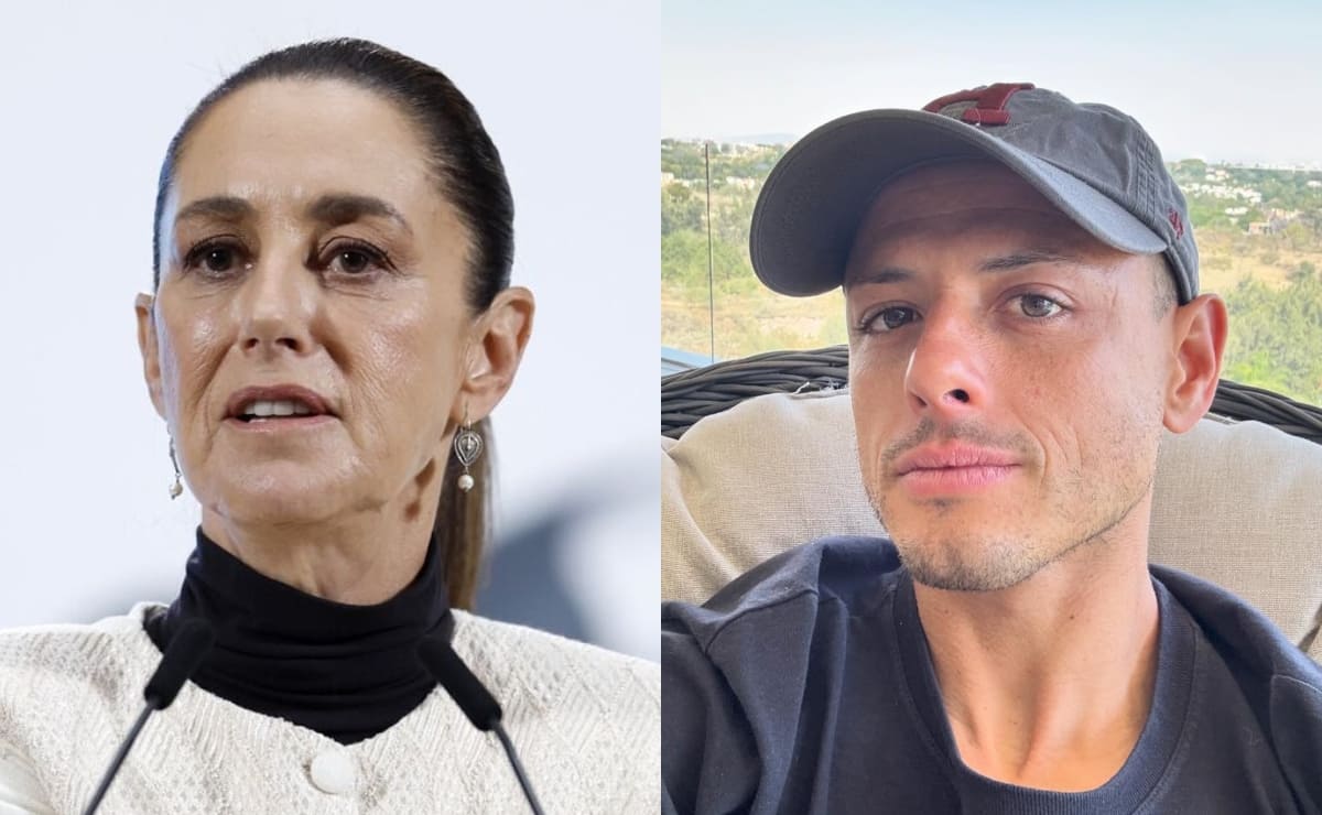 La presidente Claudia Sheinbaum y Javier 'Chicharito' Hernández / Fotos: EFE - Instagram