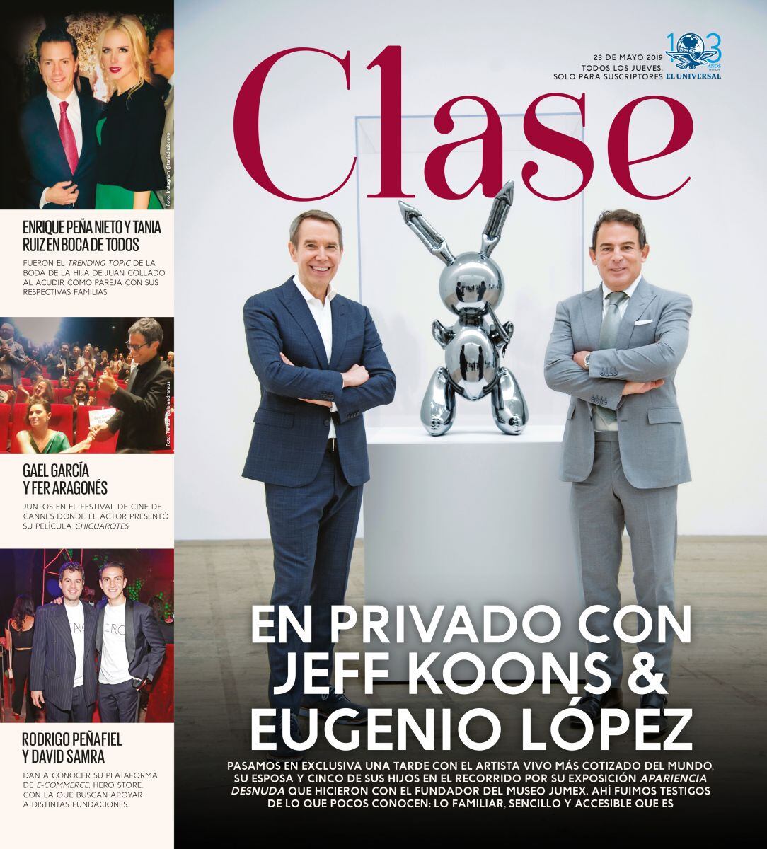 En privado con Jeff Koons y Eugenio López 
