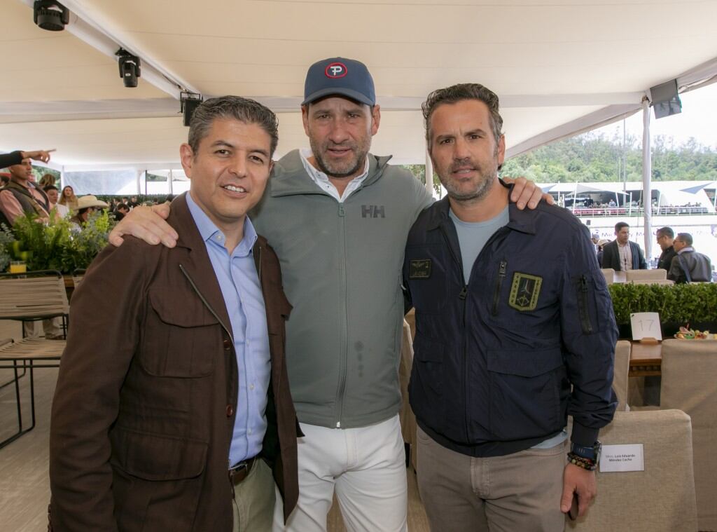 General Tonatiuh Olvera, Patricio y Francisco Pasquel. (Foto: Arturo Quintero)