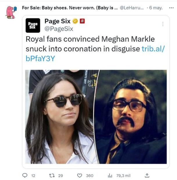 Rumor absurdo: Meghan Markle se infiltró disfrazada a la coronación de Carlos III