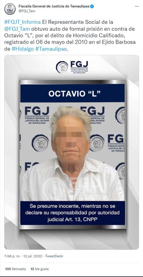 Andy Benavides: Dictan auto de formal prisión a su suegro Octavio Leal