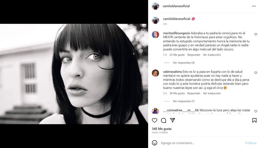 La inexplicable foto del hijo de Camilo Sesto en su momento más polémico