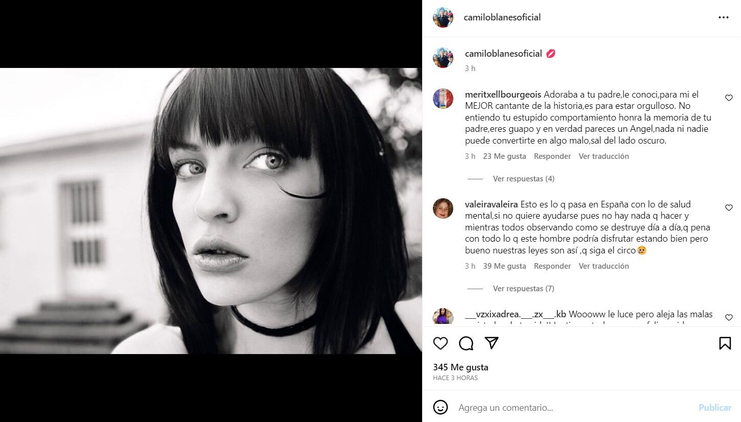 La inexplicable foto del hijo de Camilo Sesto en su momento más polémico