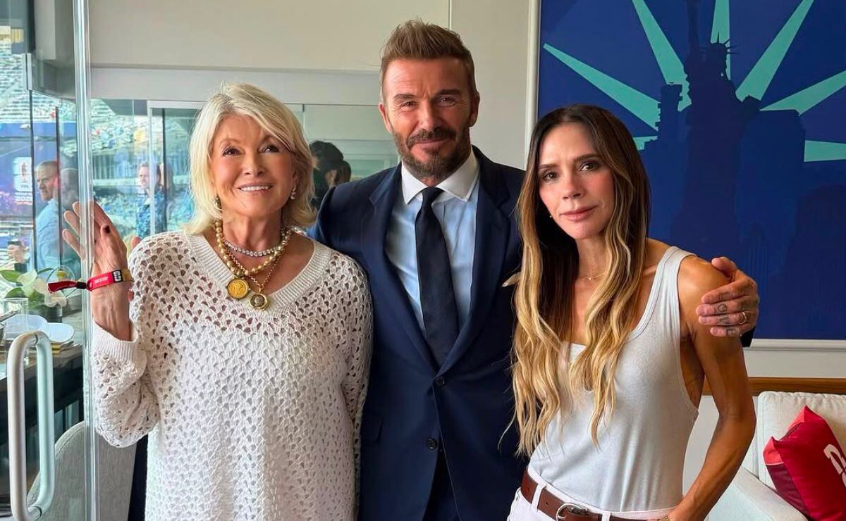 Martha Stewart, David Beckham y Victoria Beckham. (Foto: Instagram)