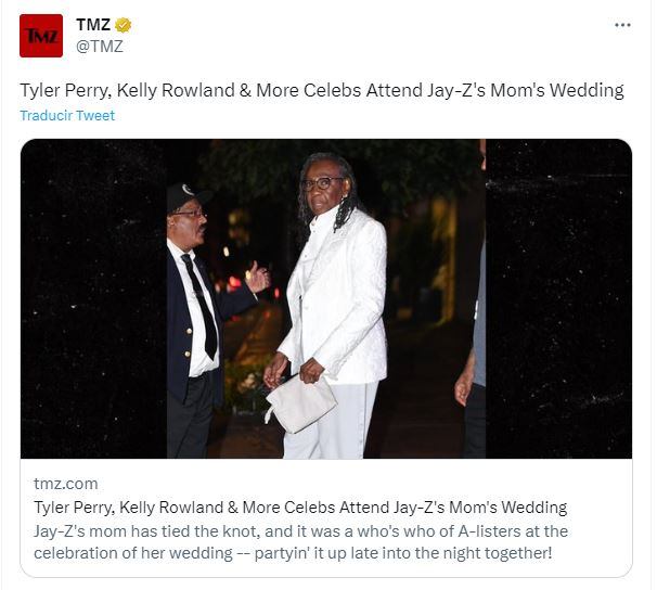 Foto de Gloria Carter, mamá de Jay-Z el día de su boda / Twitter