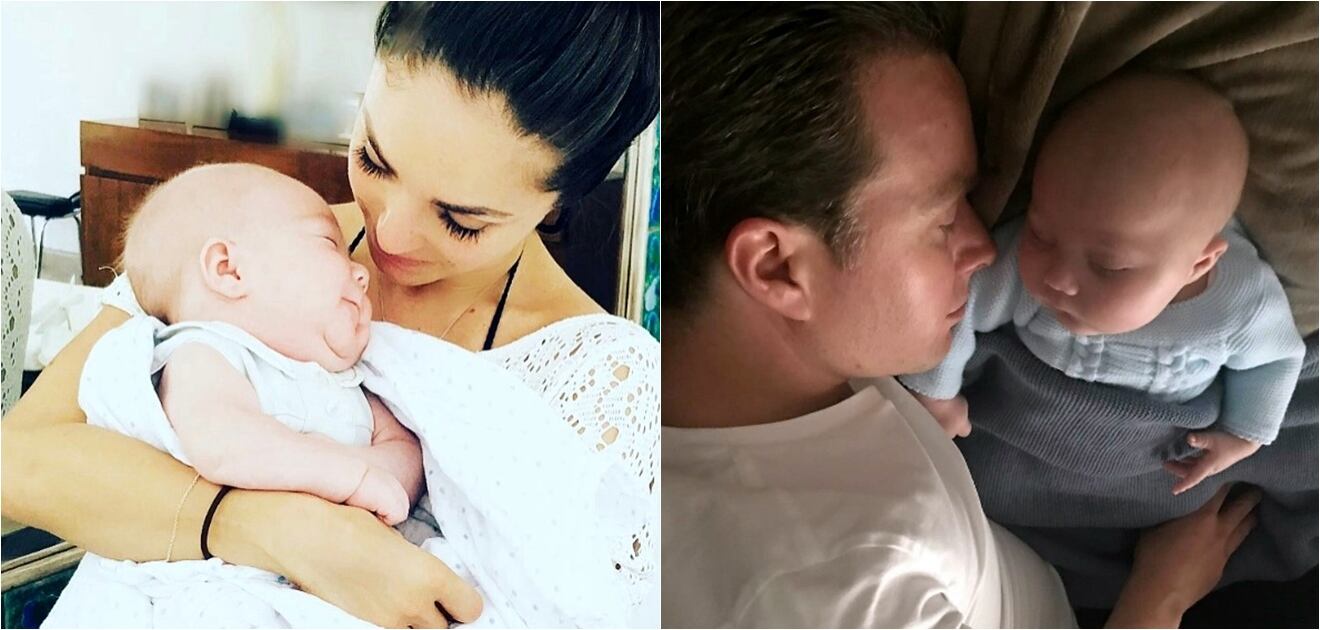 <p>Mira los hermosos ojos azules que heredó&nbsp;Manuelito, de su papá Manuel Velasco. <strong>(Fotos: Instagram) &nbsp;</strong></p>
