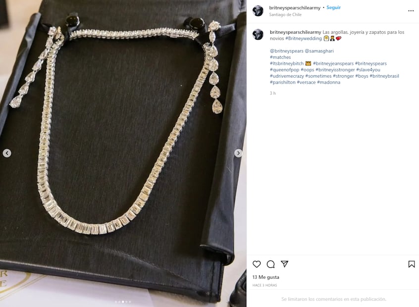 Britney Spears y Sam Asghari: más de 10 millones de pesos en joyería para su boda