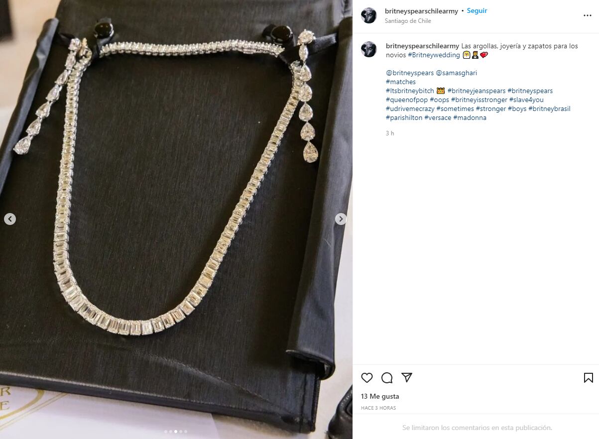 Britney Spears y Sam Asghari: más de 10 millones de pesos en joyería para su boda