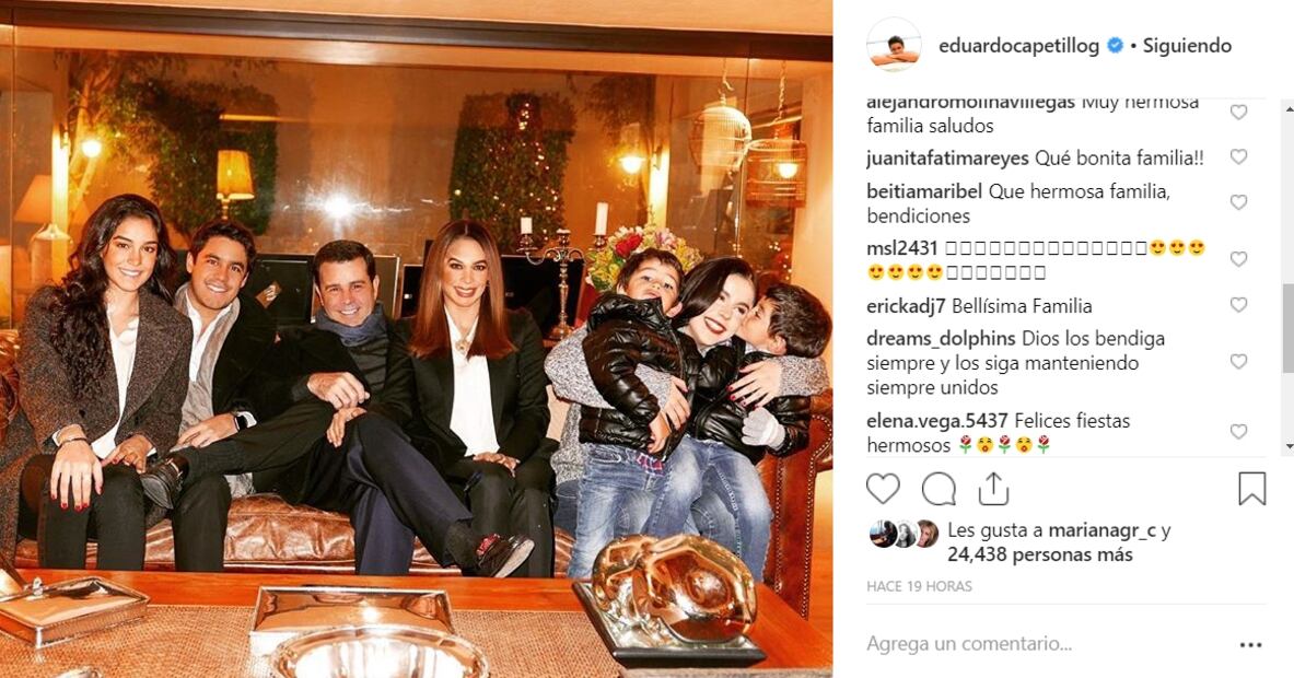 FOTOS: la conmovedora postal navideña de la familia de Eduardo Capetillo y Biby Gaytán 
