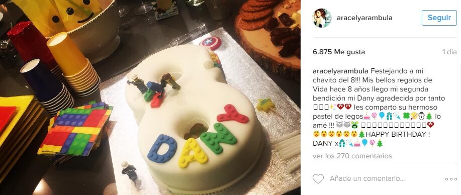 Así festejó Aracely Arámbula el cumpleaños de su hijo Daniel
