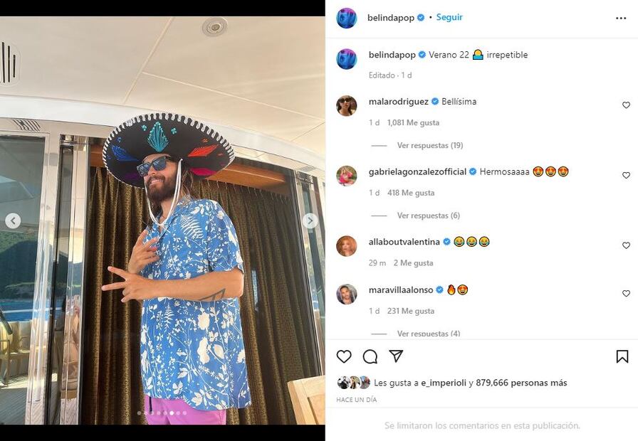 Belinda sufre accidente en viaje con Jared Leto