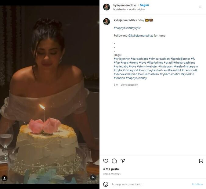 Kylie Jenner celebra 25 años con extravagante fiesta y vestido blanco muy atrevido