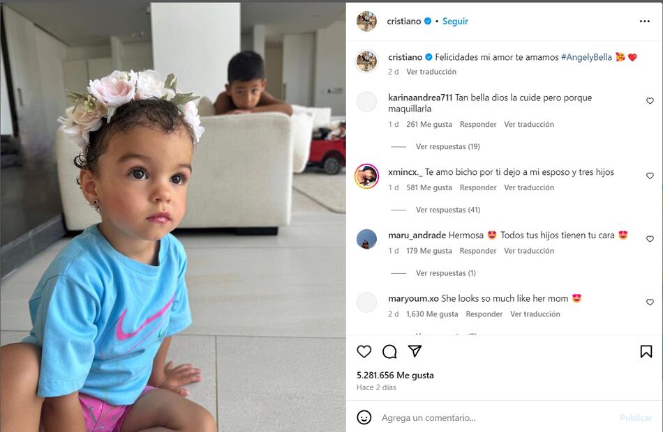 Cristiano Ronaldo/Instagram.