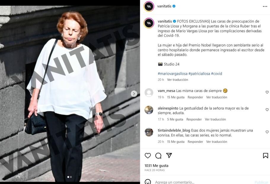 Patricia Llosa, exesposa de Mario Vargas Llosa / Instagram