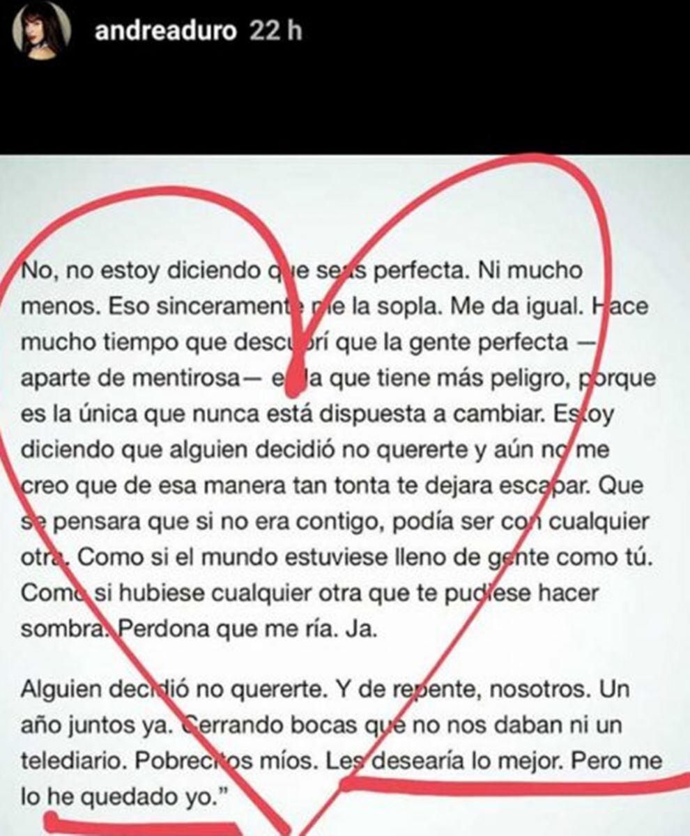 Chicharito le dedica romántico poema a Andrea Duro