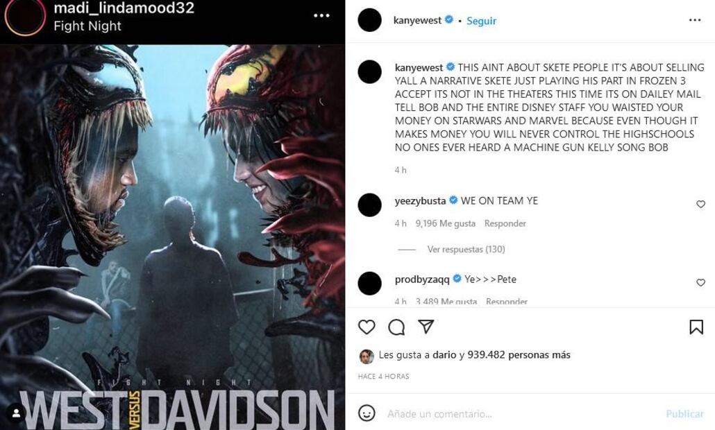 Kanye West vuelve a atacar a Pete Davidson, novio de Kim Kardashian
