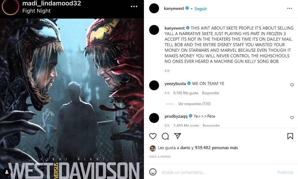 Kanye West vuelve a atacar a Pete Davidson, novio de Kim Kardashian