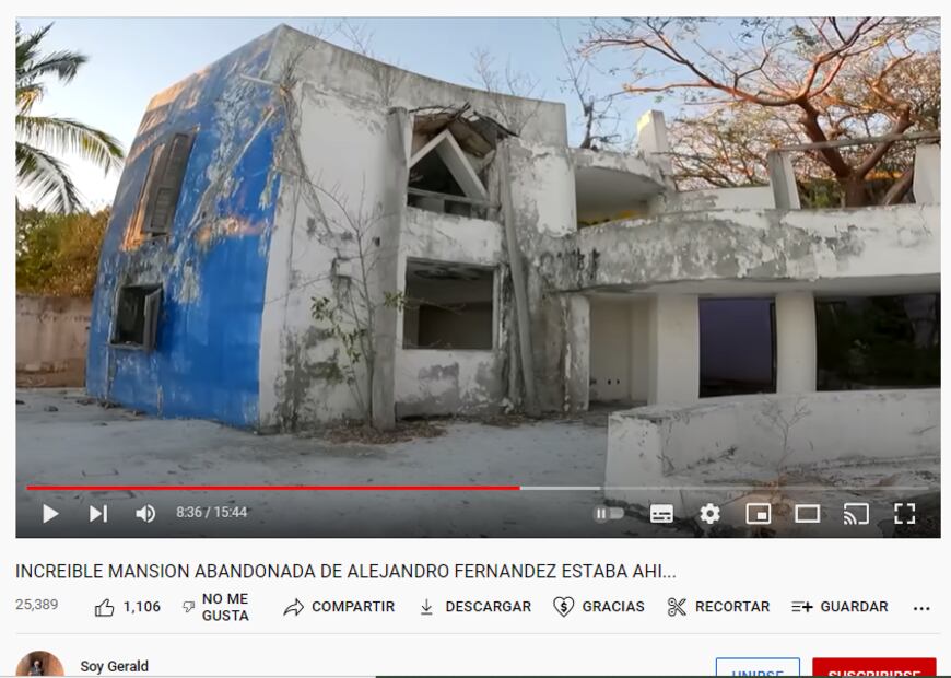 Exhiben mansión abandonada de Alejandro Fernández