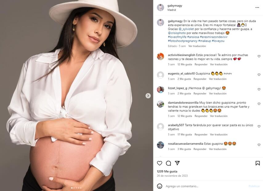 Gabriela Guillén, ex de Bertín Osborne y mamá de su séptimo hijo / Instagram: @gabymagy