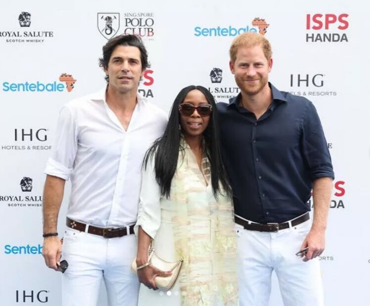 Príncipe Harry, Sophie Chandauka y el embajador de Sentebale Nacho Figueras / Foto: Instagram