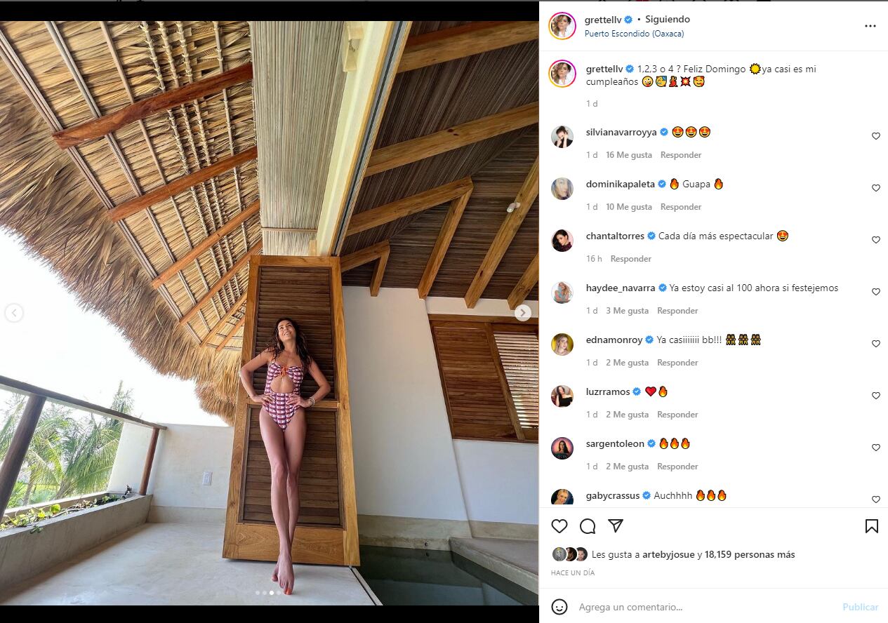 Grettell Valdez, guapísima en traje de baño cut out a sus casi 46 años