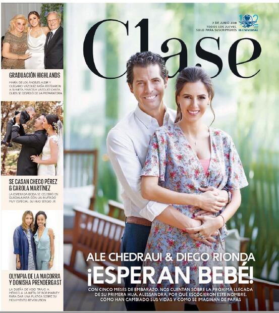 En Portada: Ale Chedraui y Diego Rionda, a la espera de Alessandra
