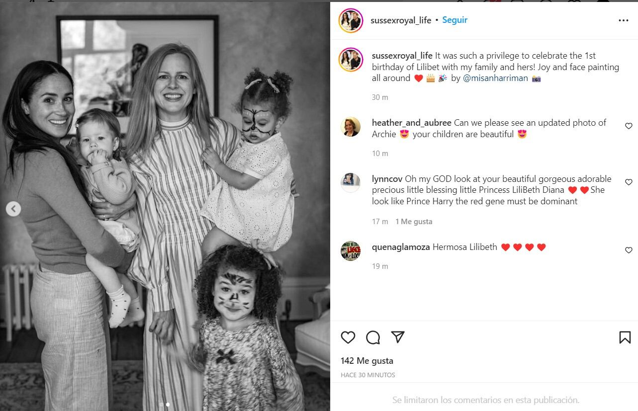 Ella es Lilibet Diana, la hija de Meghan Markle y el príncipe Harry