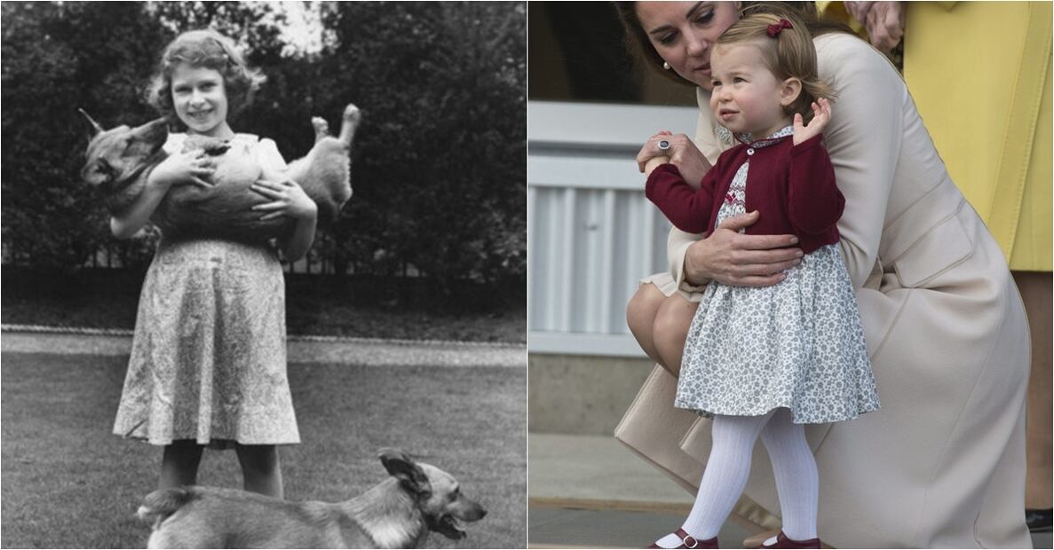 Las fotos que demuestran que la princesa Charlotte es idéntica a la reina Isabel II