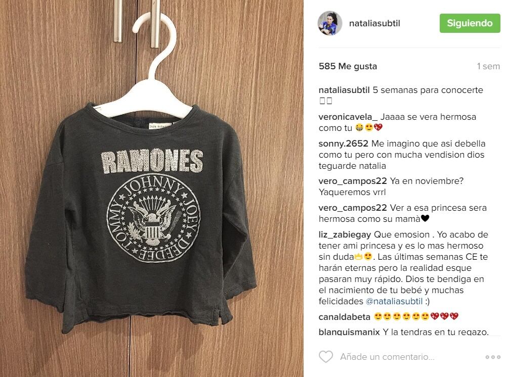 Natália Subtil presume la recta final de su embarazo