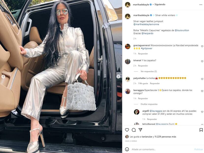 El fabuloso look metálico de Martha Debayle para esta Navidad
