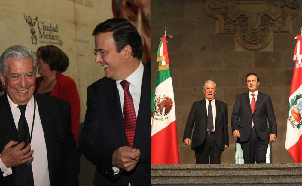 Marcelo Ebrard y Mario Vargas Llosa / Foto: Instagram - @marcelo.ebrard