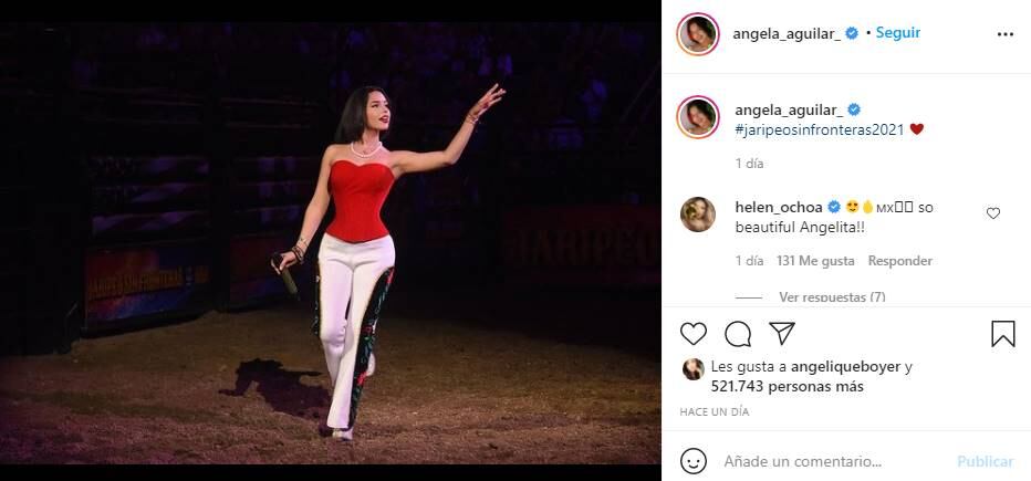 Ángela Aguilar es condecorada por Instagram como "Embajadora del Orgullo Hispano"