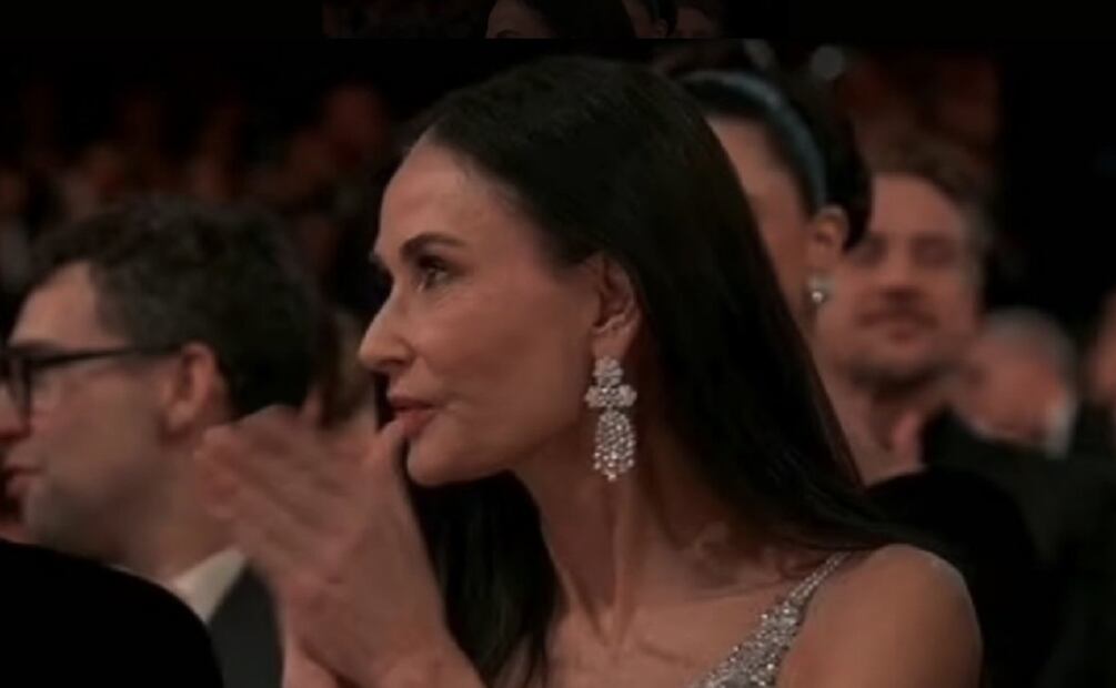 La reacción de Demi Moore tras el triunfo de Mikey Madison como Mejor Actriz en los Oscar 2025 / Foto: Captura