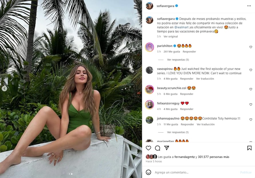 Sofía Vergara luce su figura en monokini / Instagram