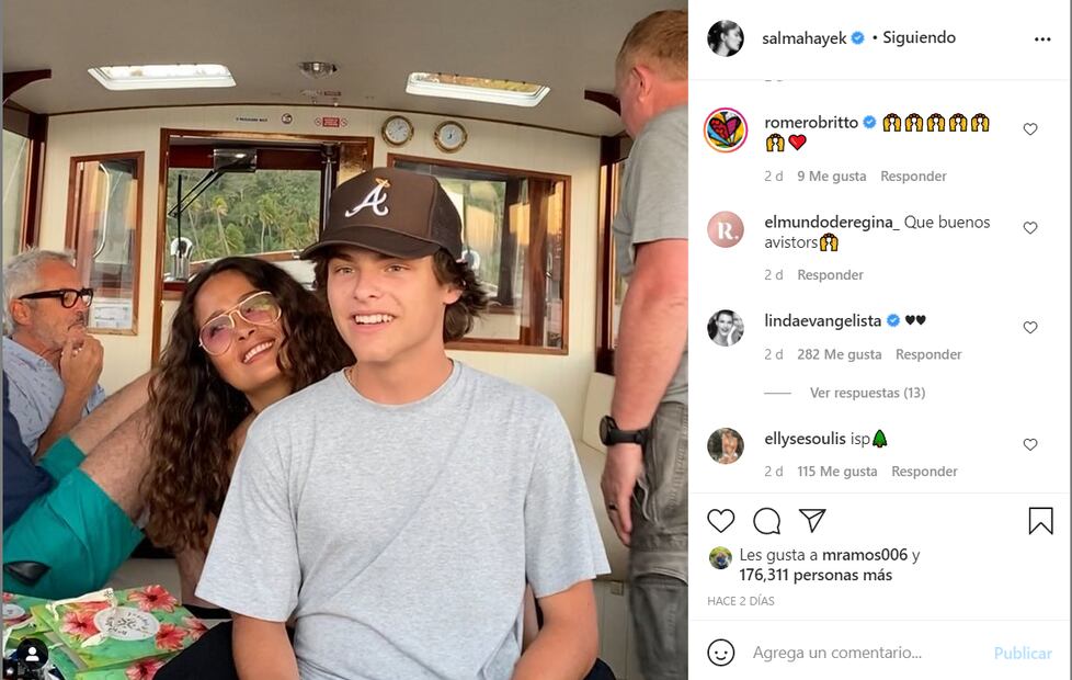 ¡Sin drama! Salma Hayek posa orgullosa con Augie, el hijo que Francois-Henri Pinault tuvo con Linda Evangelista