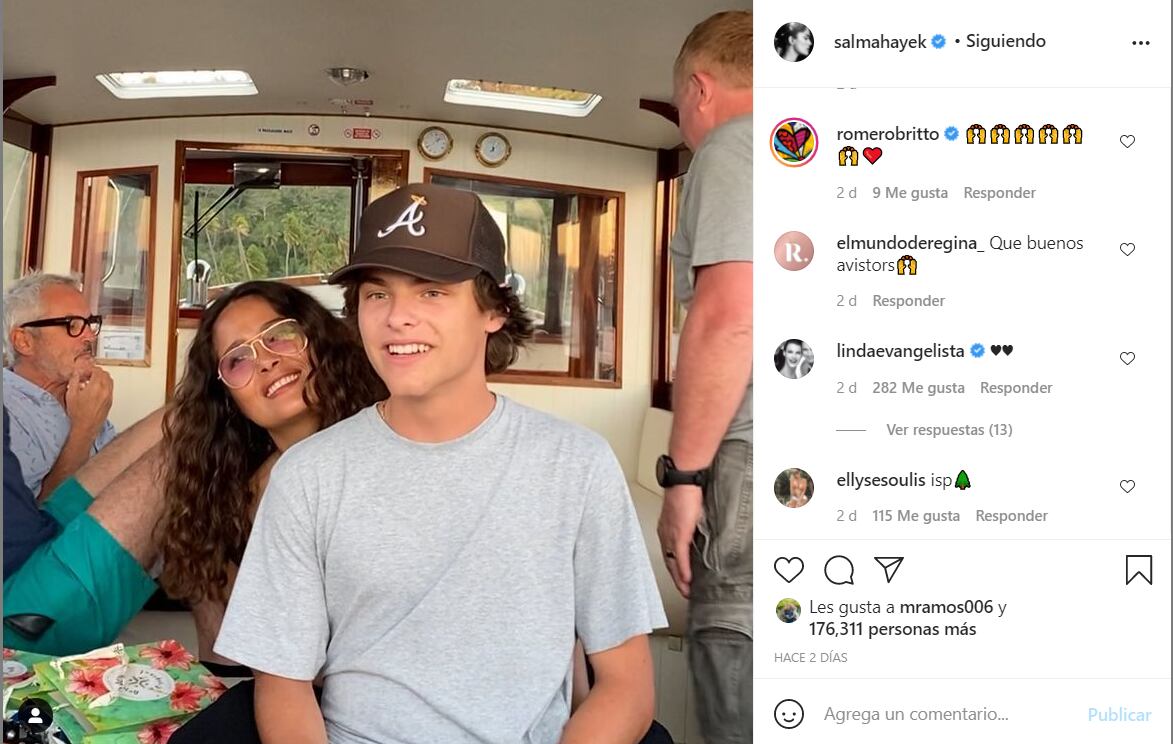 ¡Sin drama! Salma Hayek posa orgullosa con Augie, el hijo que Francois-Henri Pinault tuvo con Linda Evangelista