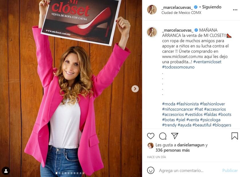 Marcela Cuevas realiza “Mi Closet” a beneficio de niños con cáncer