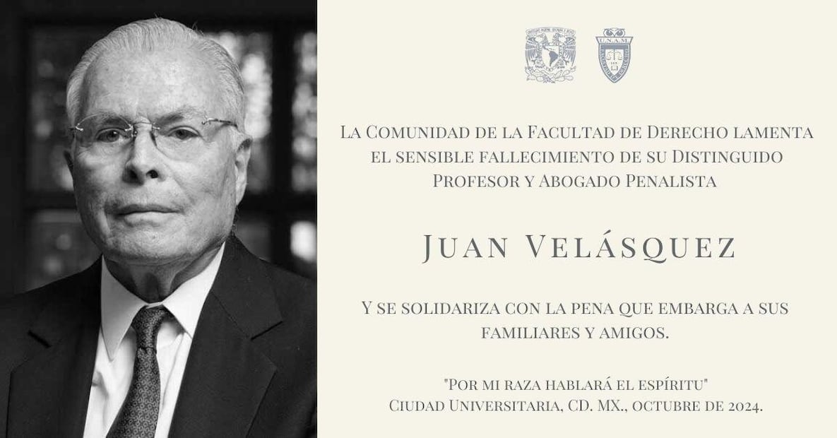 La Facultad de Derecho de la UNAM expresó sus condolencias / Foto: X