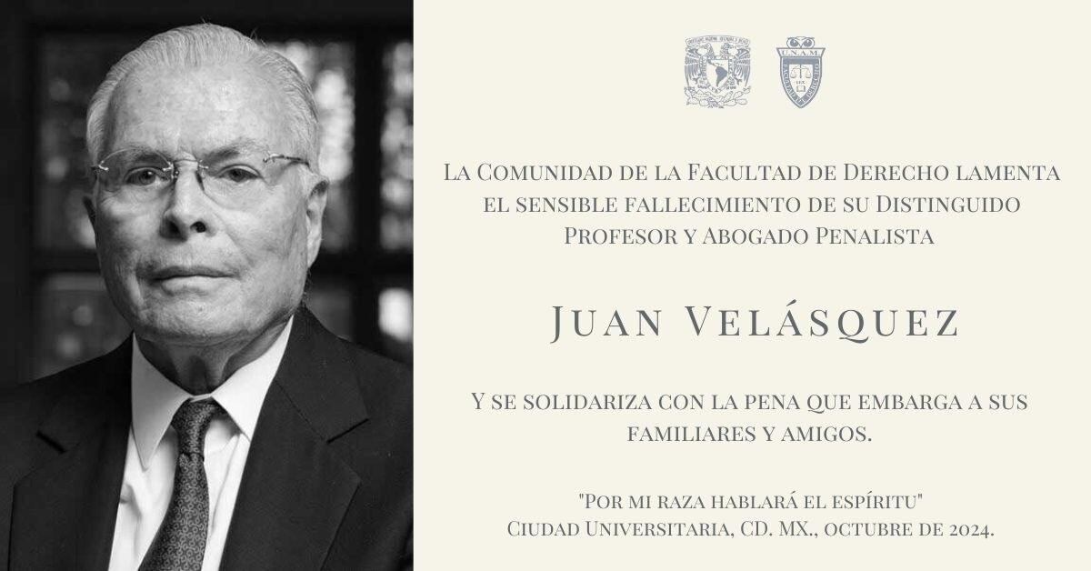La Facultad de Derecho de la UNAM expresó sus condolencias / Foto: X