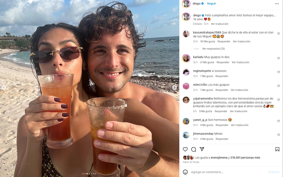 Renata Notni y Diego Boneta/Instagram.