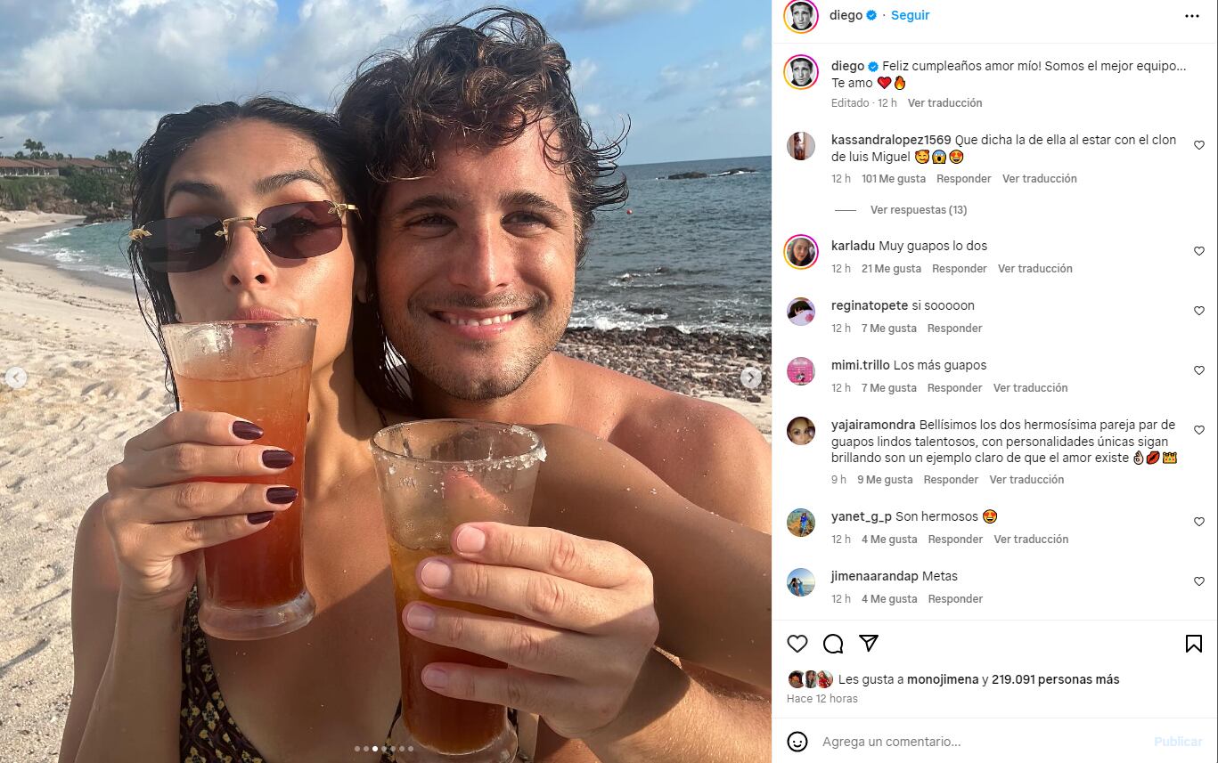 Renata Notni y Diego Boneta/Instagram.