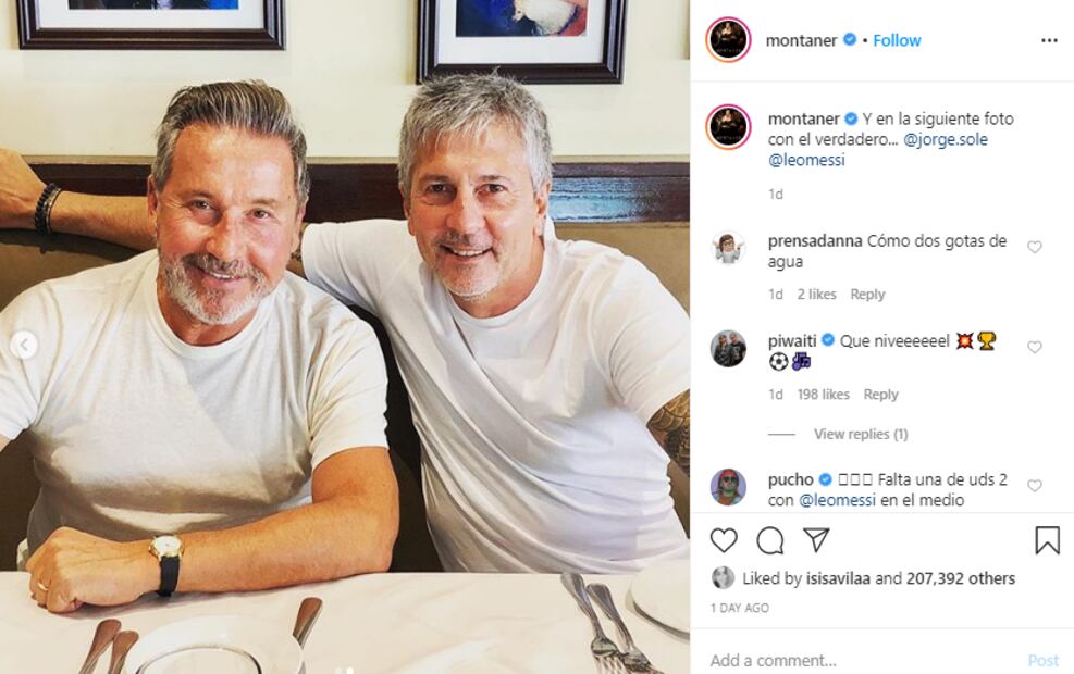 Ricardo Montaner presenta a su "gemelo" ¡el verdadero papá de Lionel Messi! 