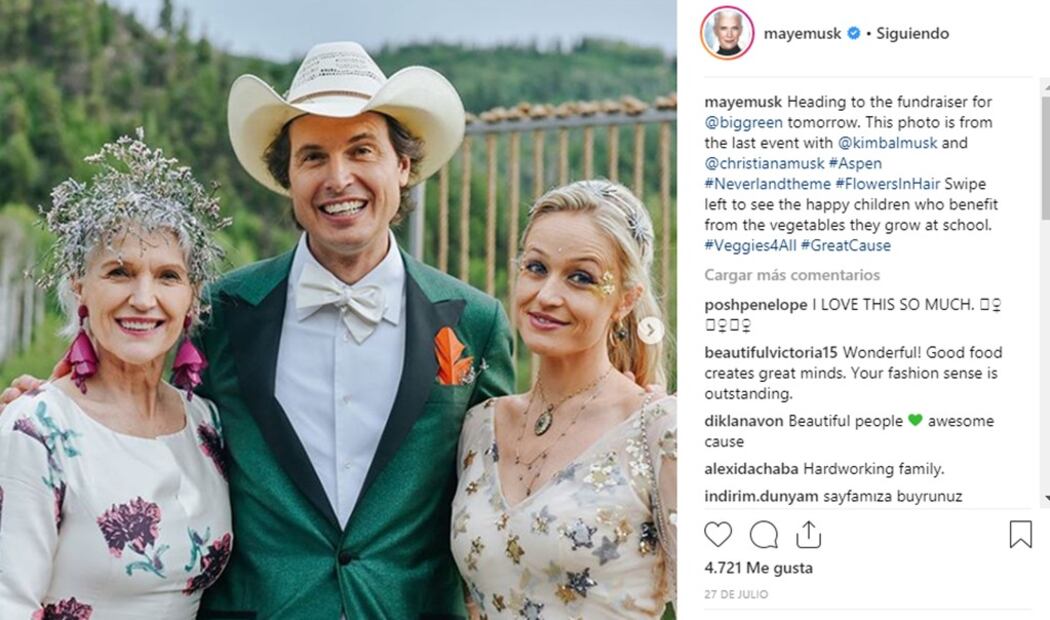 Ella es Maye Musk, supermodelo y madre de Elon Musk, habla de la infancia del genio de Tesla