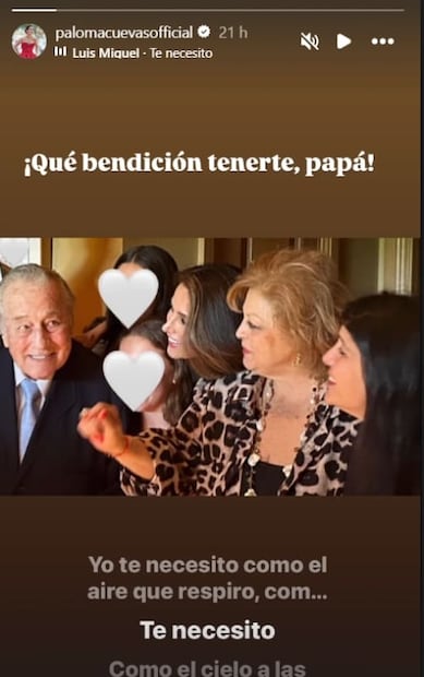 Paloma Cuevas compartió una nueva foto familiar con una canción de Luis Miguel / Foto: Instagram