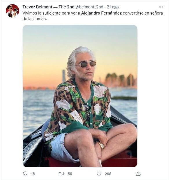Los memes de Alejandro Fernández y su look con flores y melena al viento